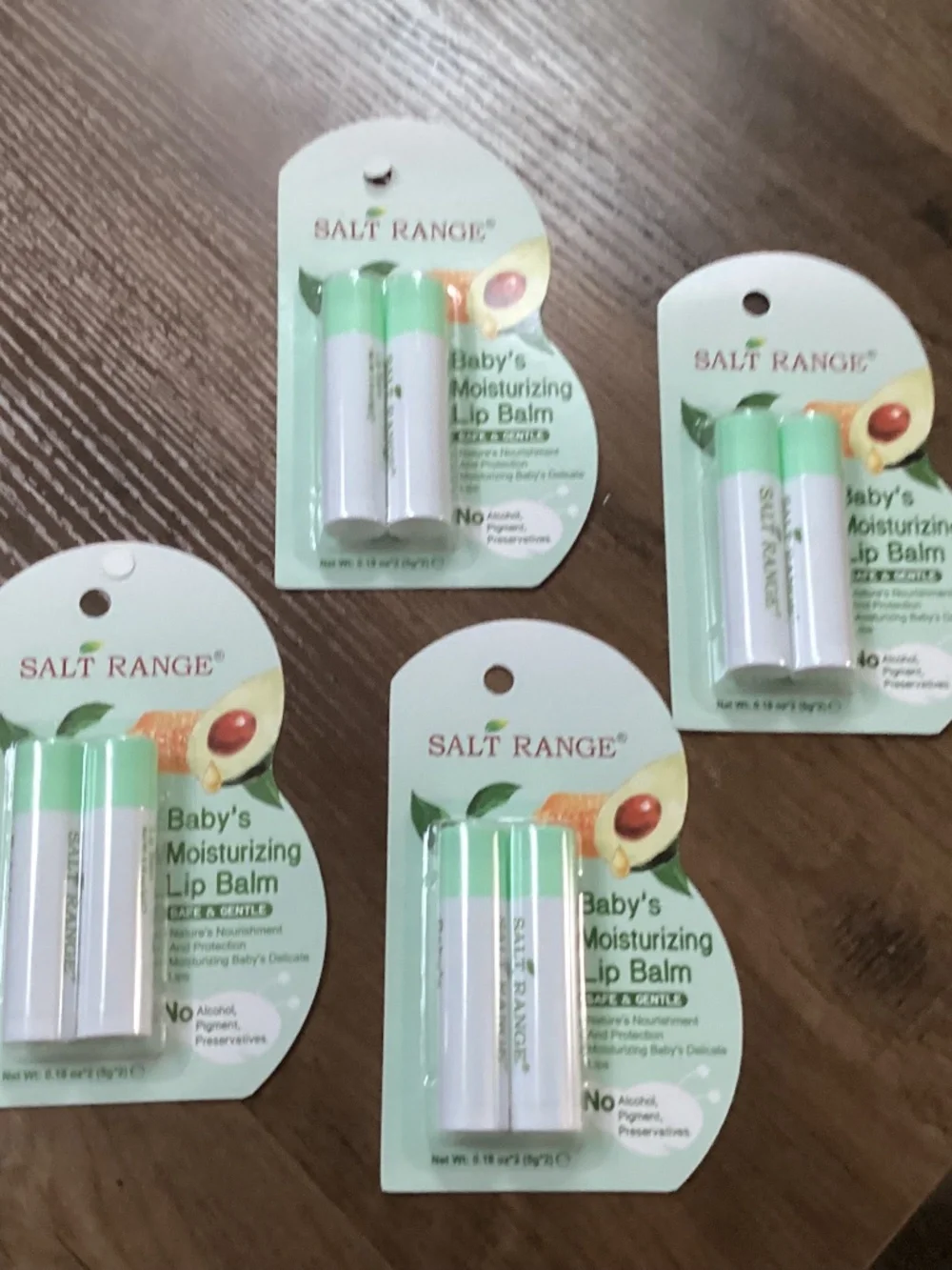 Salt Range Baby Moisturizing Lip Balm Bundle 4 packs (8 total) NEW